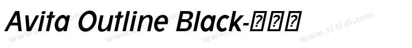 Avita Outline Black字体转换
